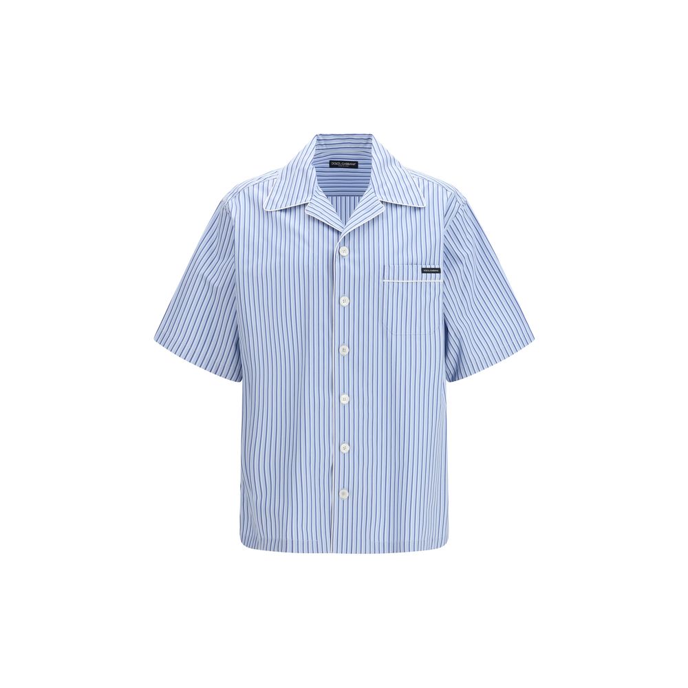 Dolce & Gabbana Blue Cotton Shortsleeve Shirt Dolce & Gabbana