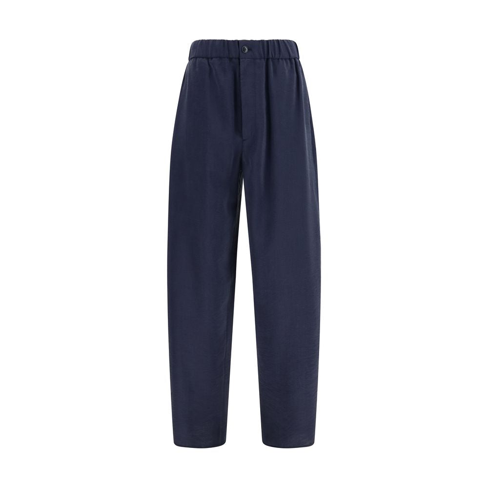 Giorgio Armani Blue Silk Casual Pants Giorgio Armani