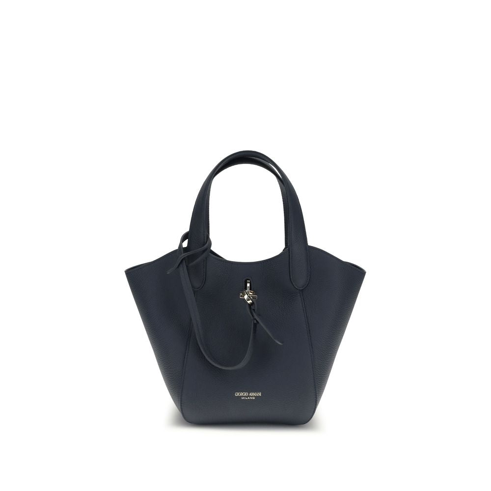 Giorgio Armani Blue Calf Leather Bos Taurus Handbag Giorgio Armani