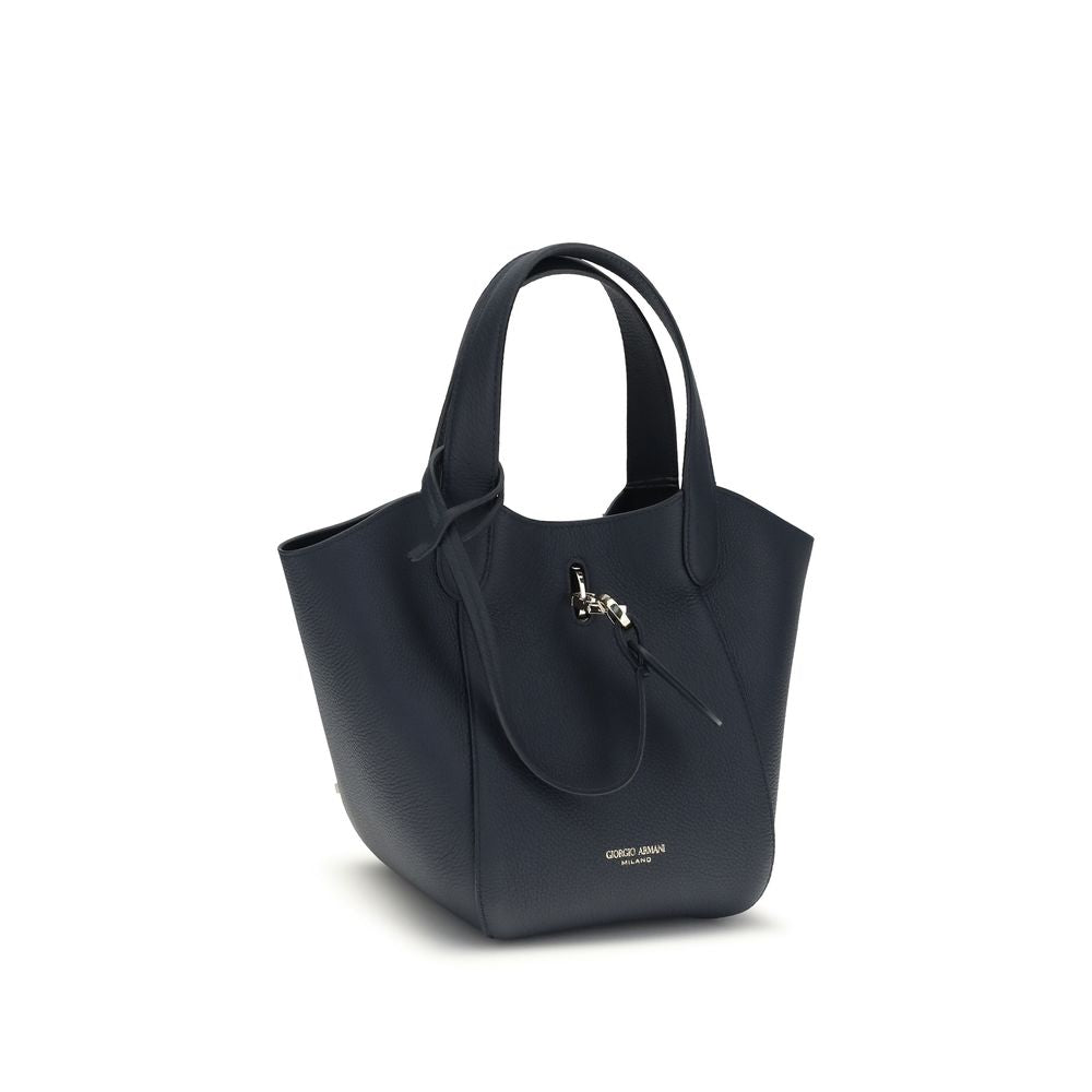 Giorgio Armani Blue Calf Leather Bos Taurus Handbag Giorgio Armani
