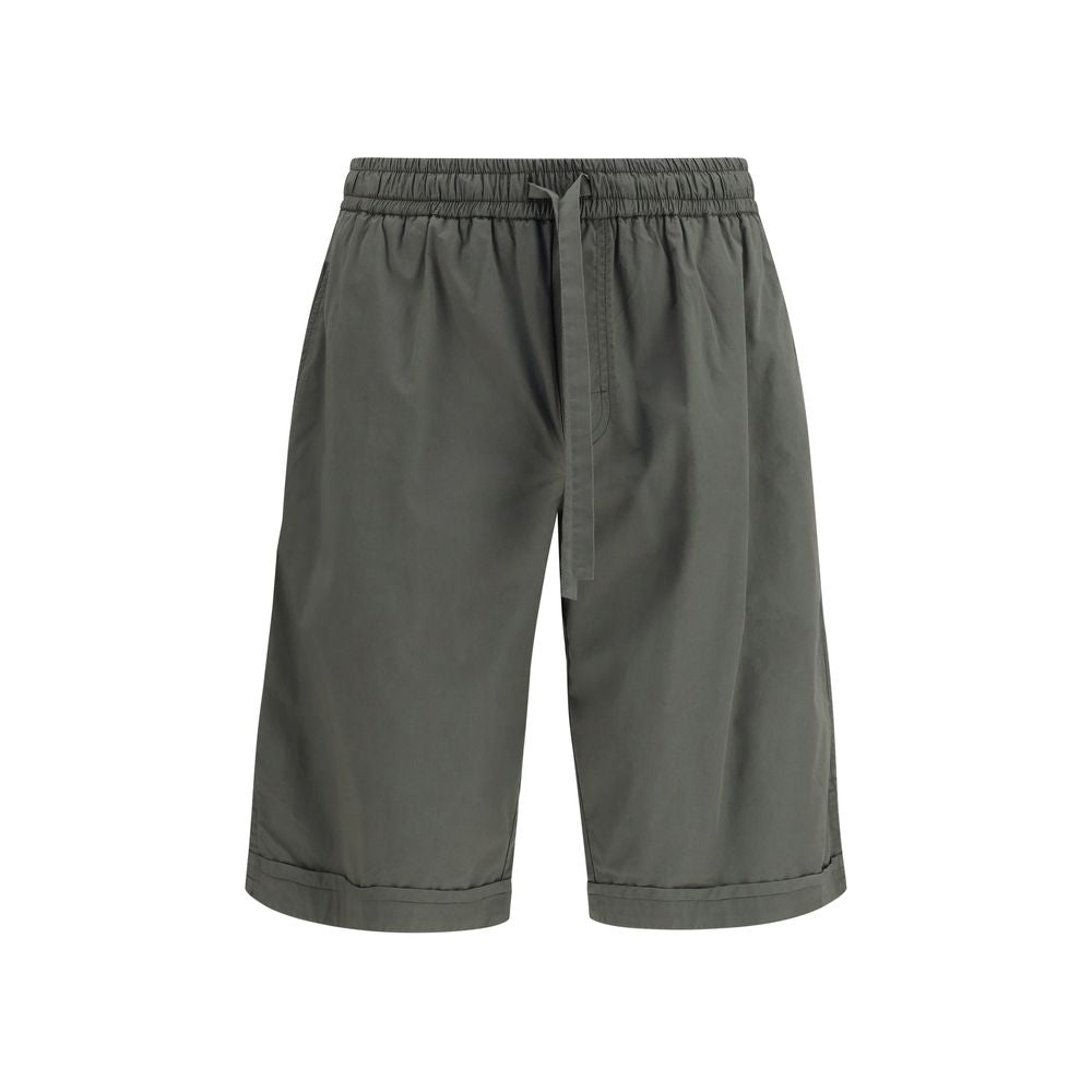 Dolce & Gabbana Gray Cotton Bermuda Shorts Dolce & Gabbana
