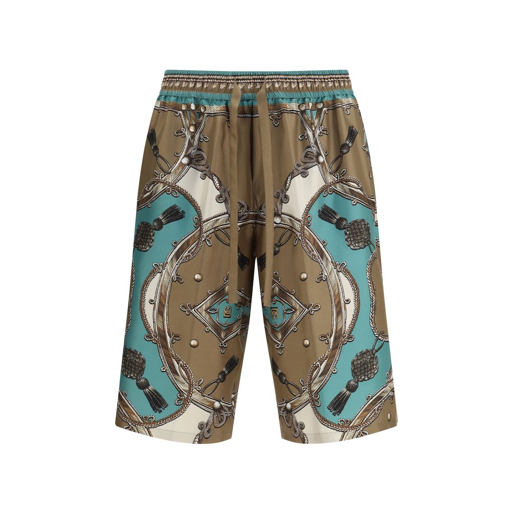 Dolce & Gabbana Multicolor Silk Bermuda Shorts Dolce & Gabbana