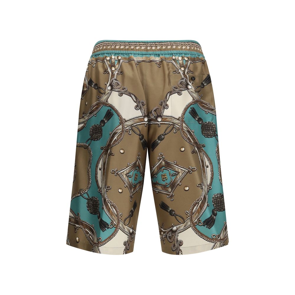 Dolce & Gabbana Multicolor Silk Bermuda Shorts Dolce & Gabbana
