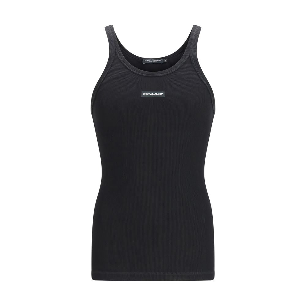 Dolce & Gabbana Black Cotton Top Dolce & Gabbana