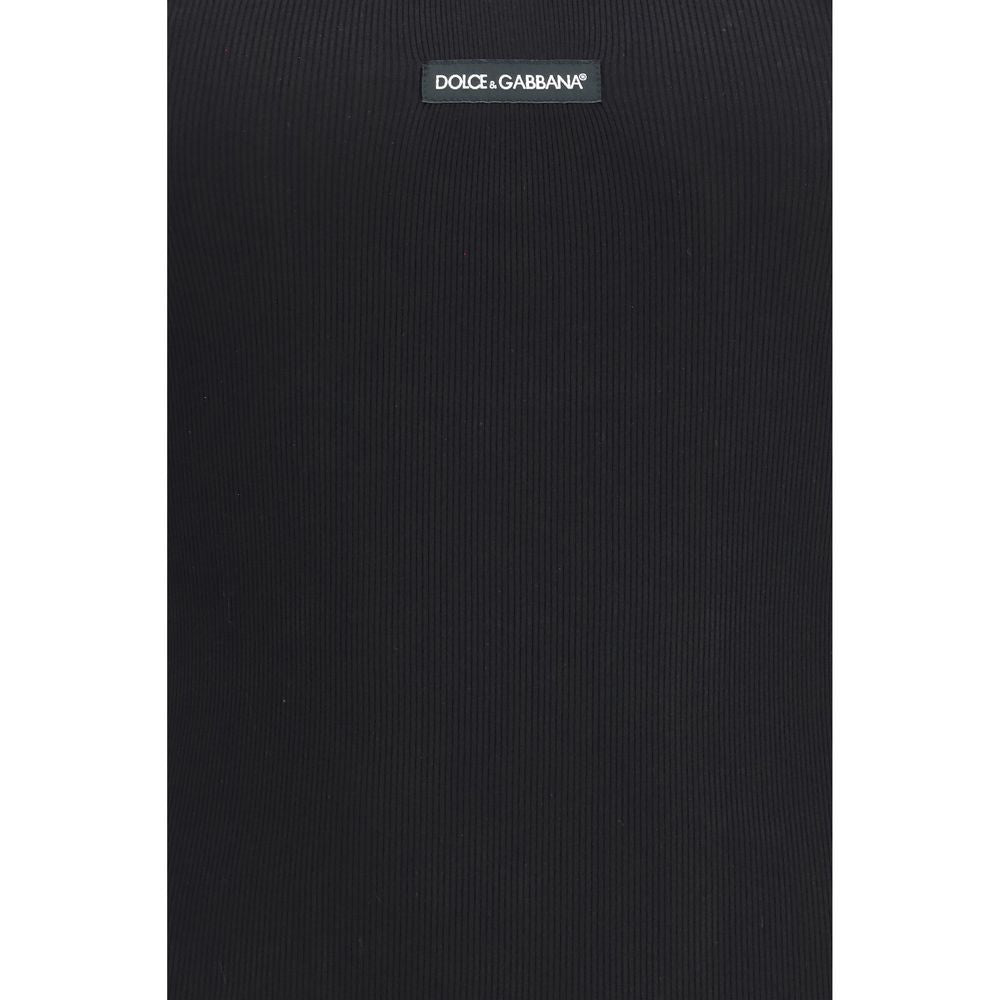 Dolce & Gabbana Black Cotton Top Dolce & Gabbana