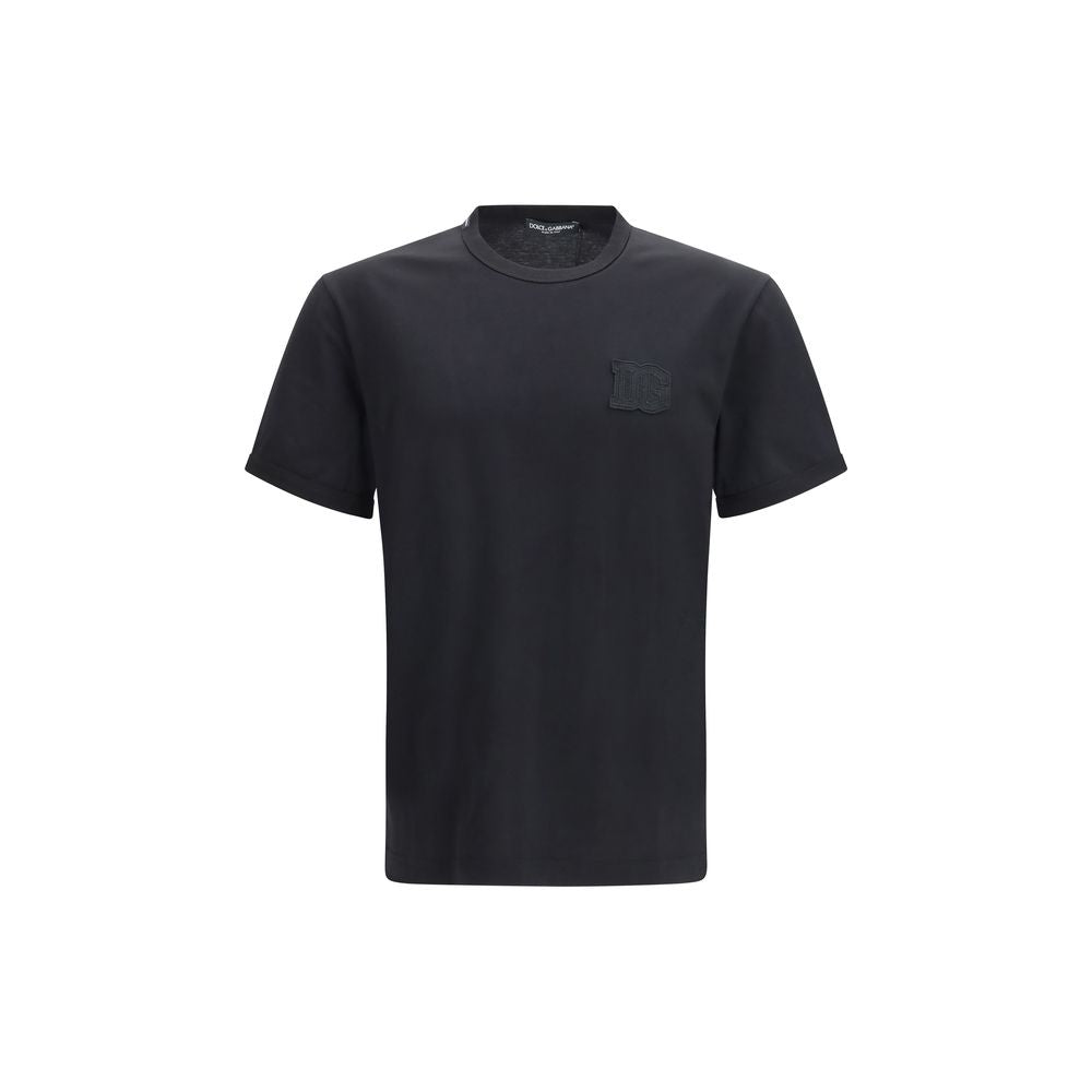 Dolce & Gabbana Black Cotton T-Shirt Dolce & Gabbana