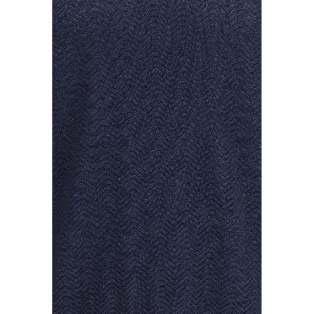 Giorgio Armani Blue Silk Sweatshirt Giorgio Armani