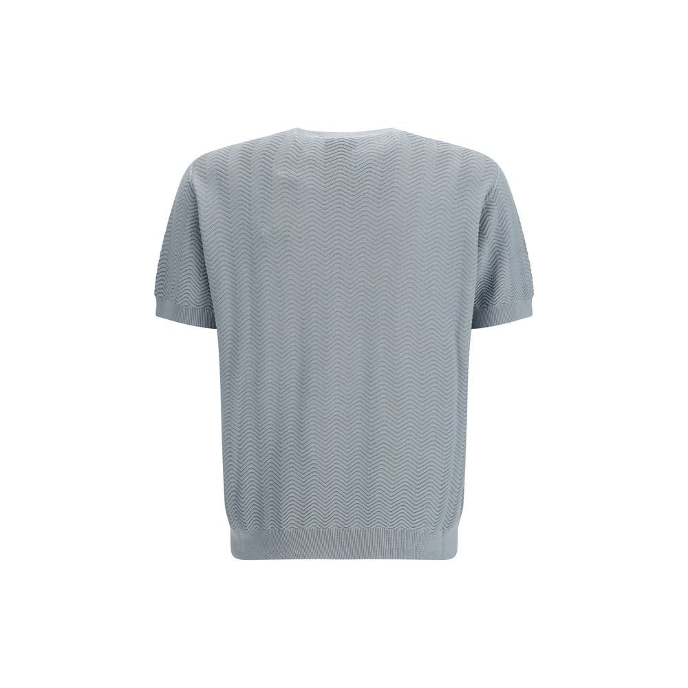 Giorgio Armani Gray Silk Sweatshirt Giorgio Armani