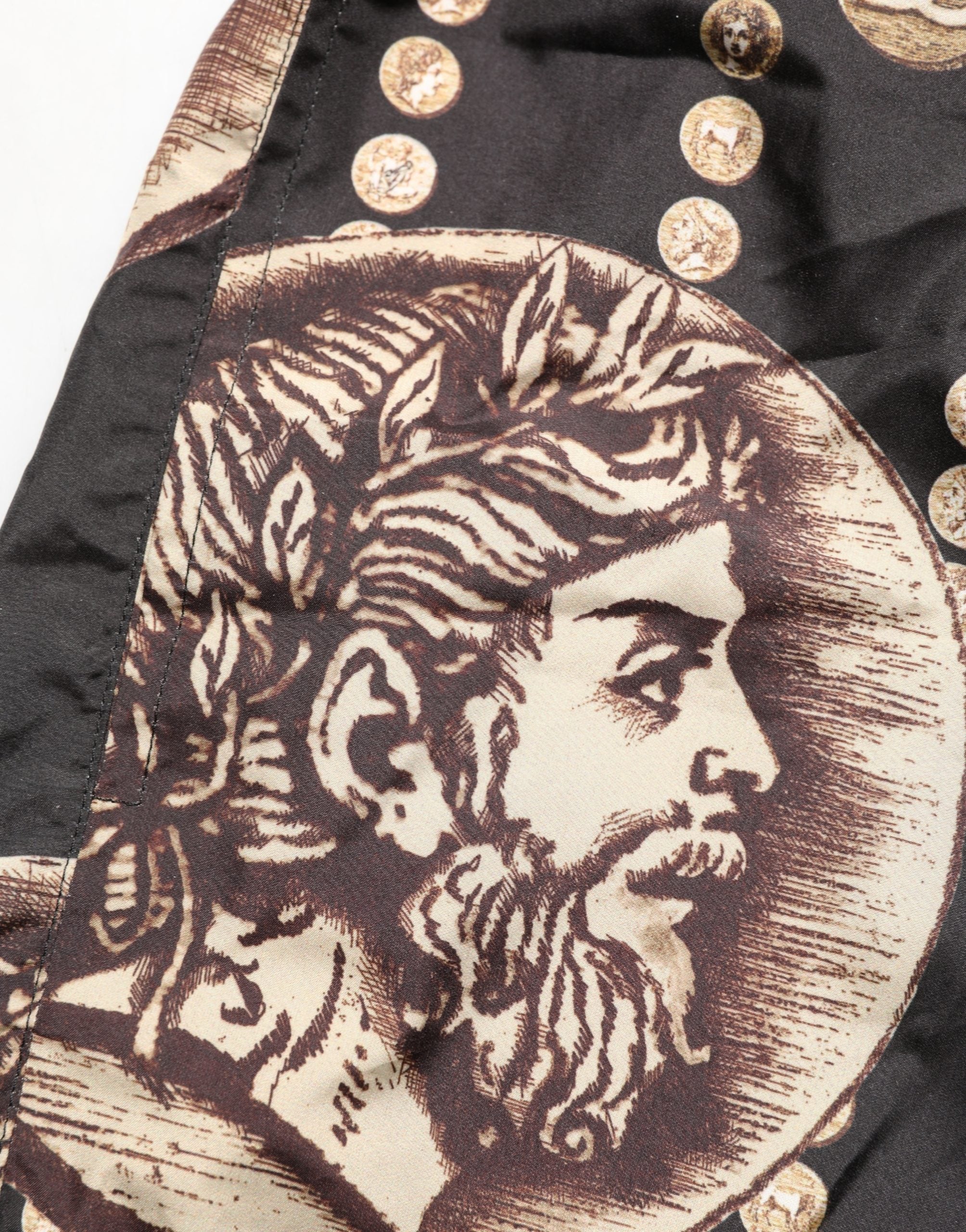 Dolce & Gabbana Black Roman Coin Print Swim Shorts Swimwear Dolce & Gabbana