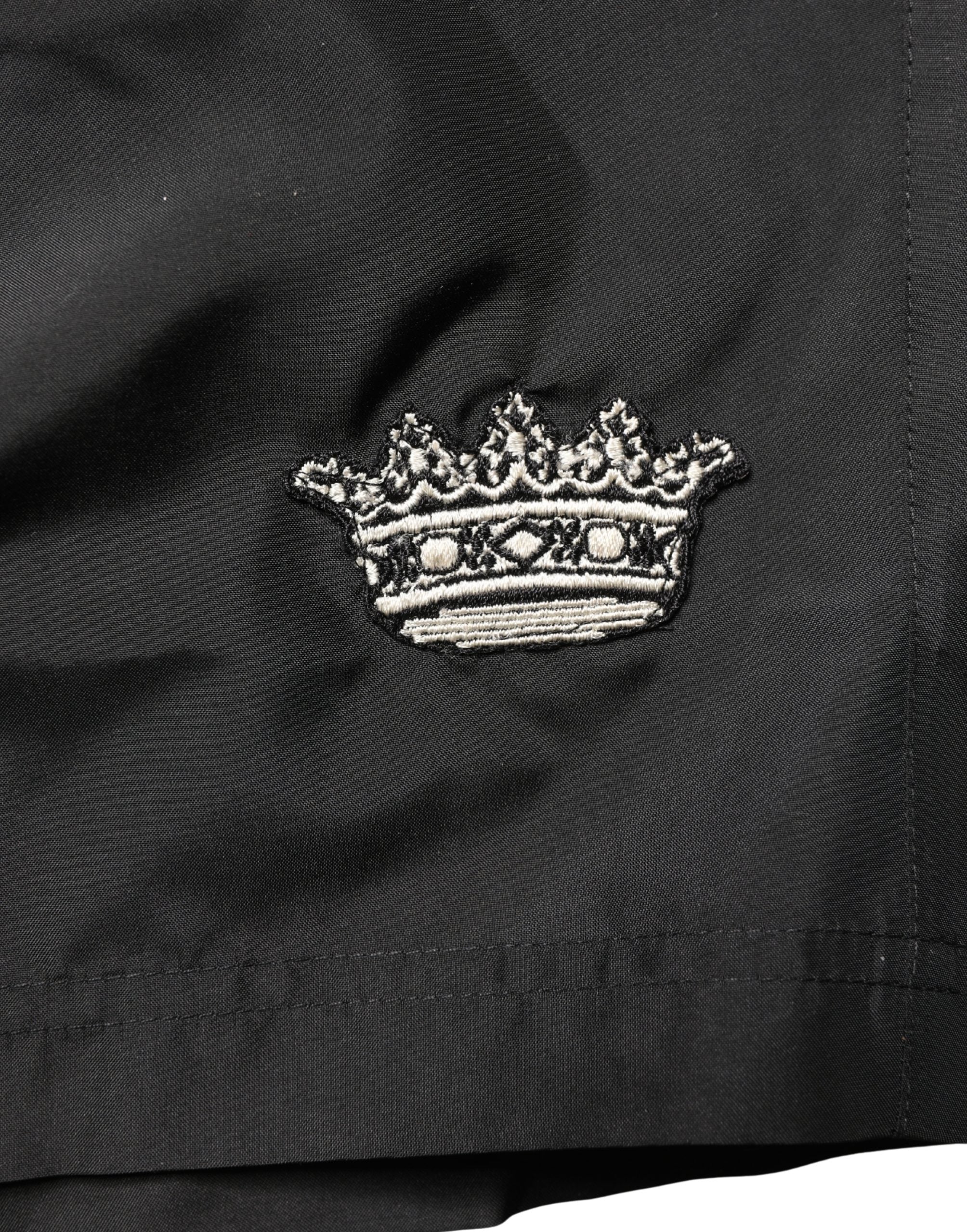 Dolce & Gabbana Black Polyester Drawstring Men Shorts Swimwear Dolce & Gabbana