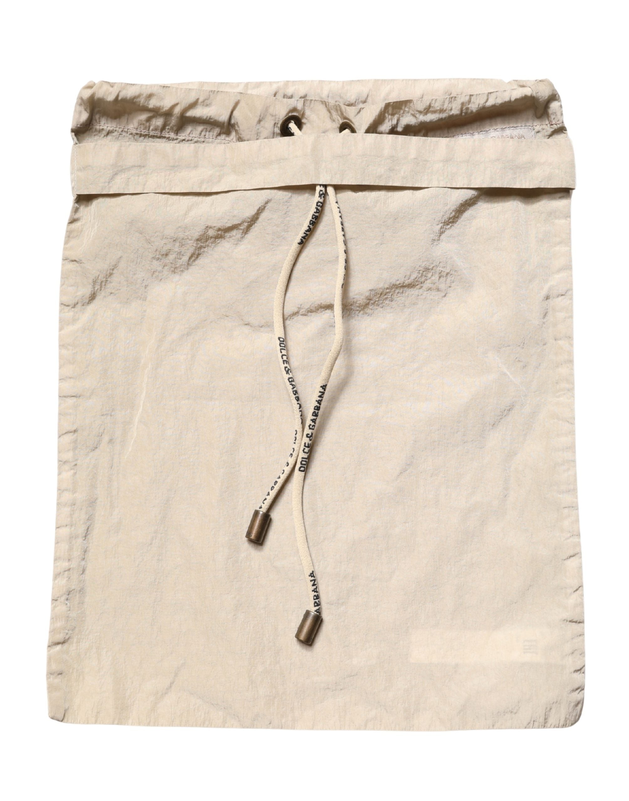 Dolce & Gabbana Brown Nylon Drawstring Swim Shorts Swimwear Dolce & Gabbana