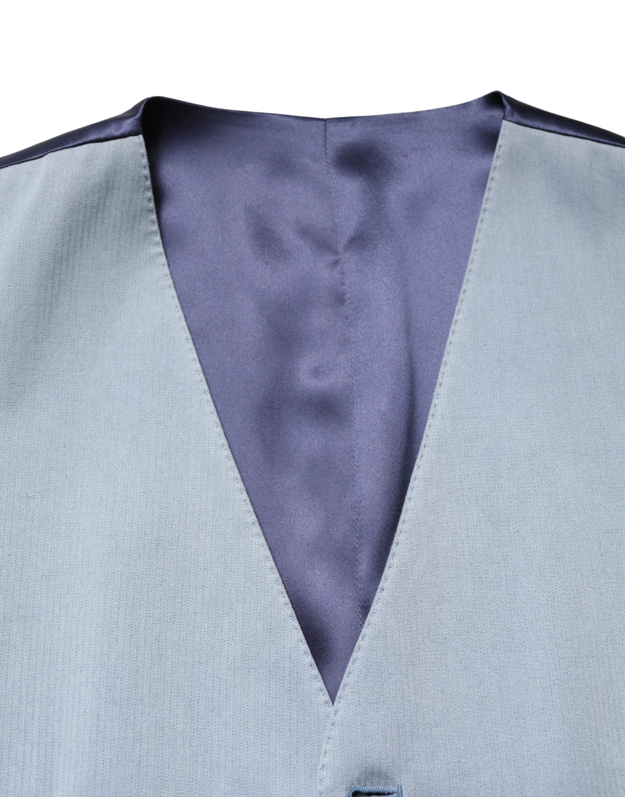 Dolce & Gabbana Gray Wool Single Breasted Men Waistcoat Vest Dolce & Gabbana