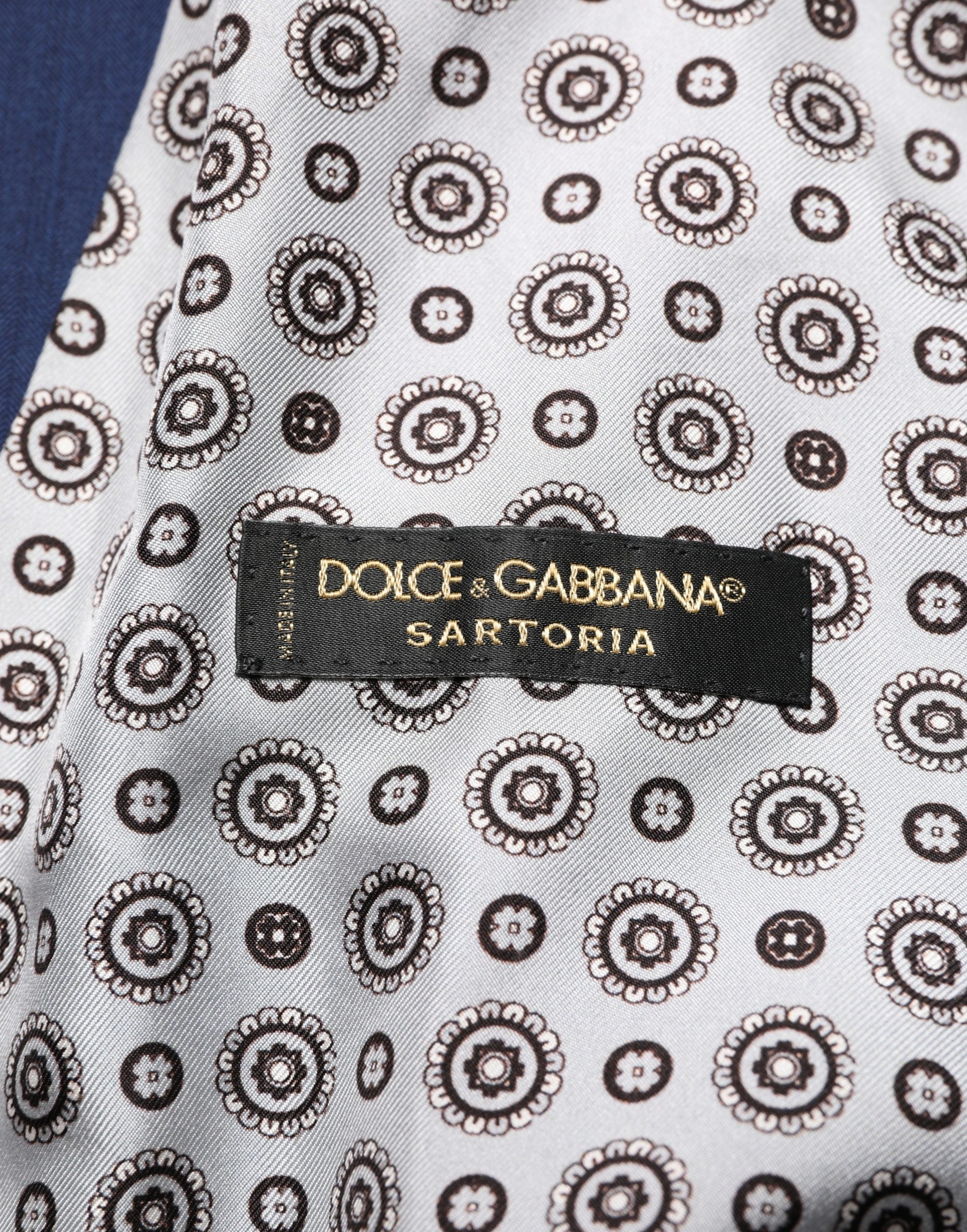 Dolce & Gabbana Navy Blue Wool Dress Formal Waistcoat Vest Dolce & Gabbana