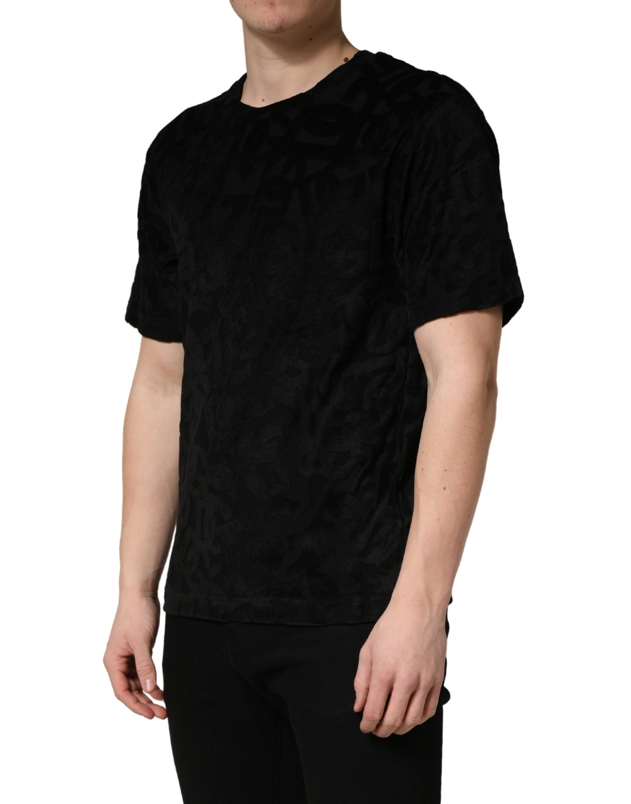 Dolce & Gabbana Black DG Mania Logo Print Casual  T-shirt Dolce & Gabbana
