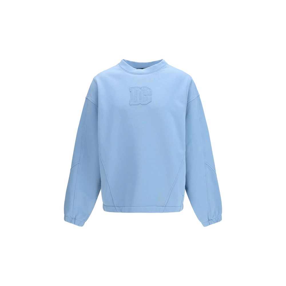 Dolce & Gabbana Blue Cotton Sweatshirt Dolce & Gabbana