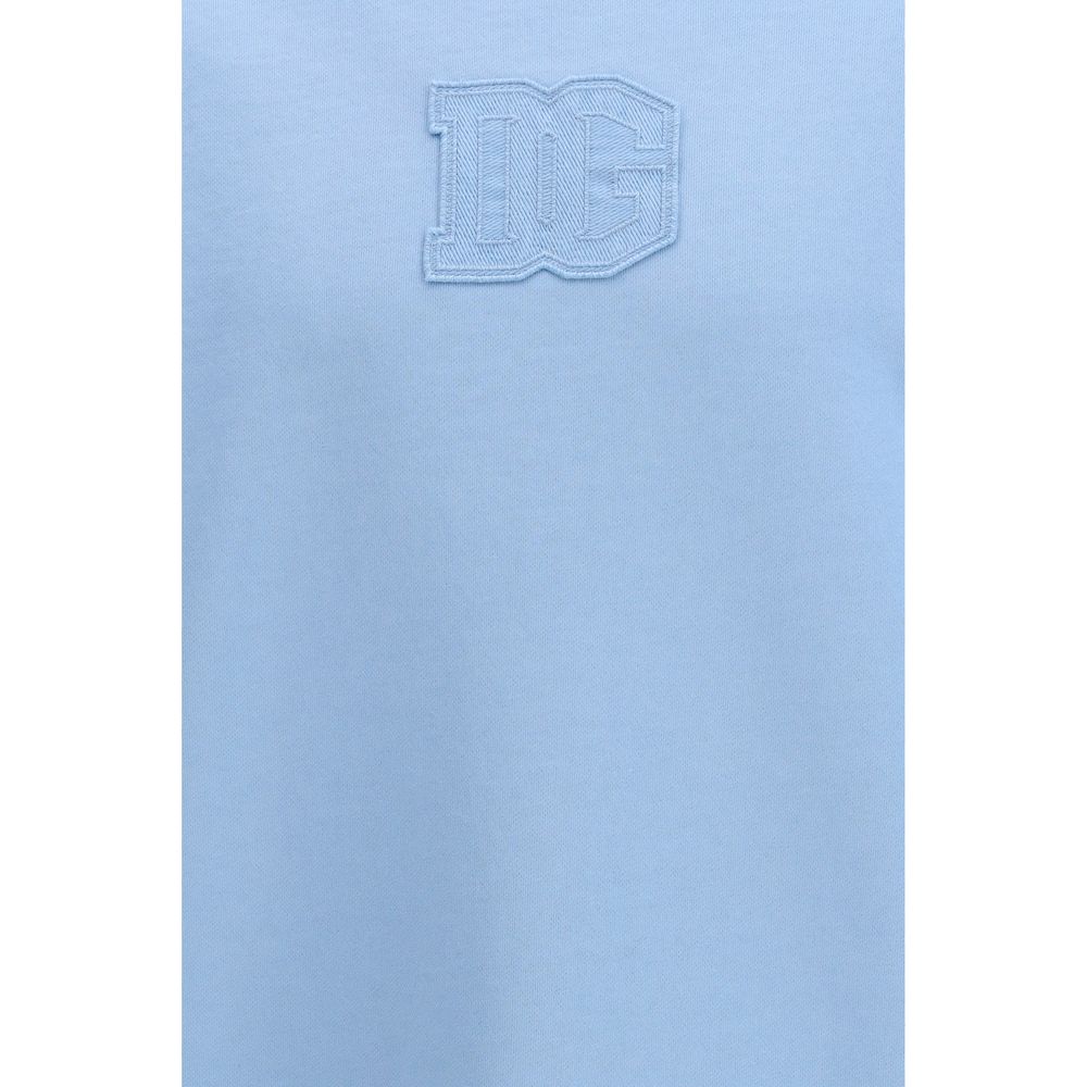Dolce & Gabbana Blue Cotton Sweatshirt Dolce & Gabbana