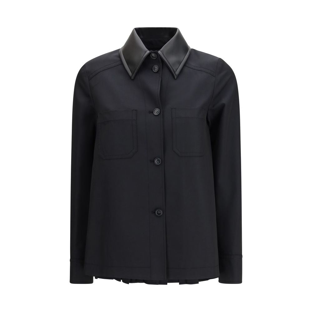Max Mara Black Polyester Pattern Shirt Max Mara