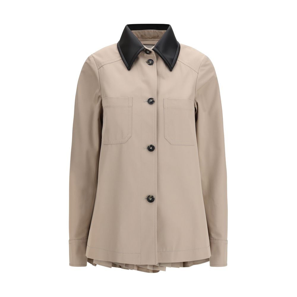 Max Mara Beige Polyester Coat Max Mara