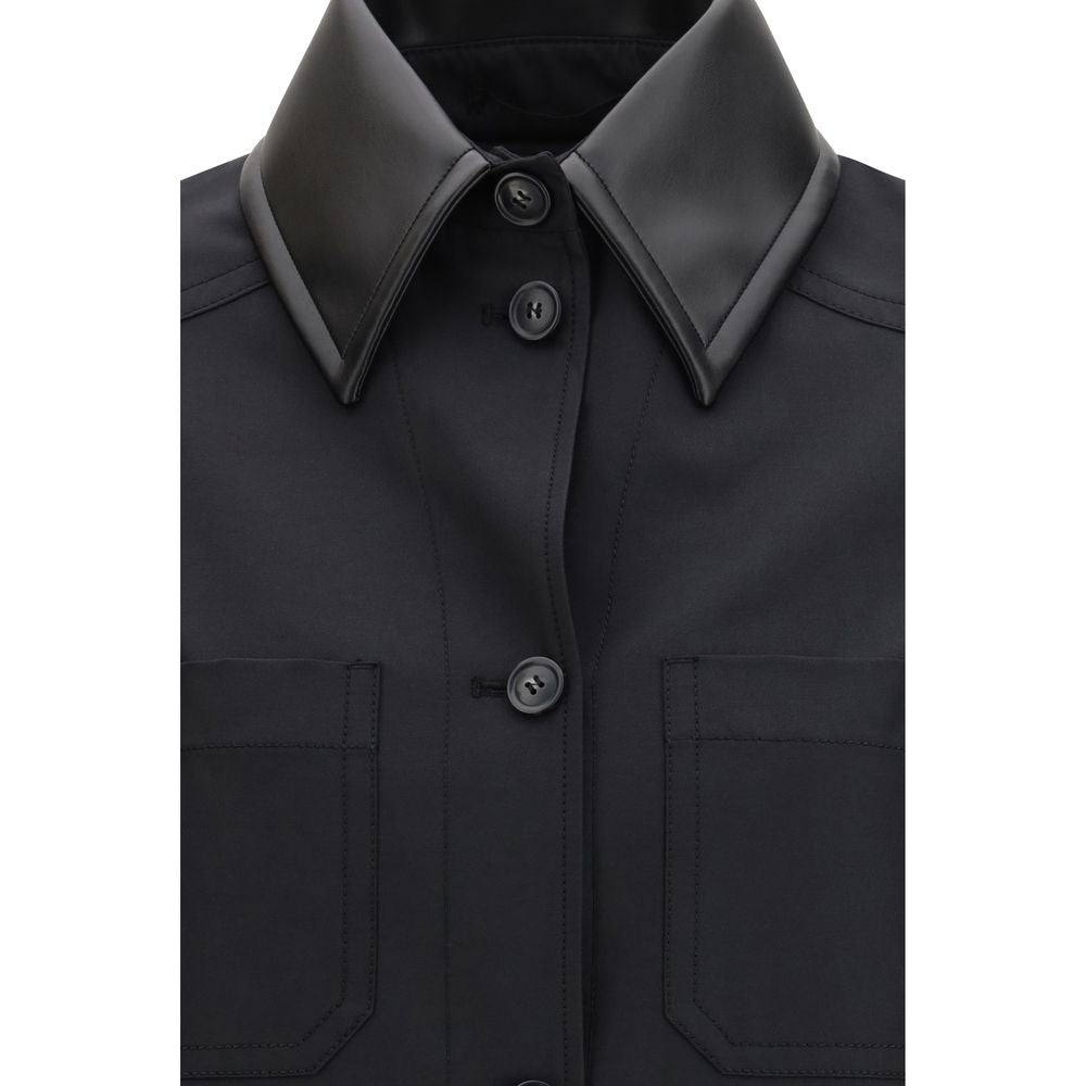 Max Mara Black Polyester Pattern Shirt Max Mara