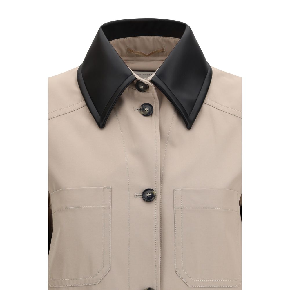 Max Mara Beige Polyester Coat Max Mara