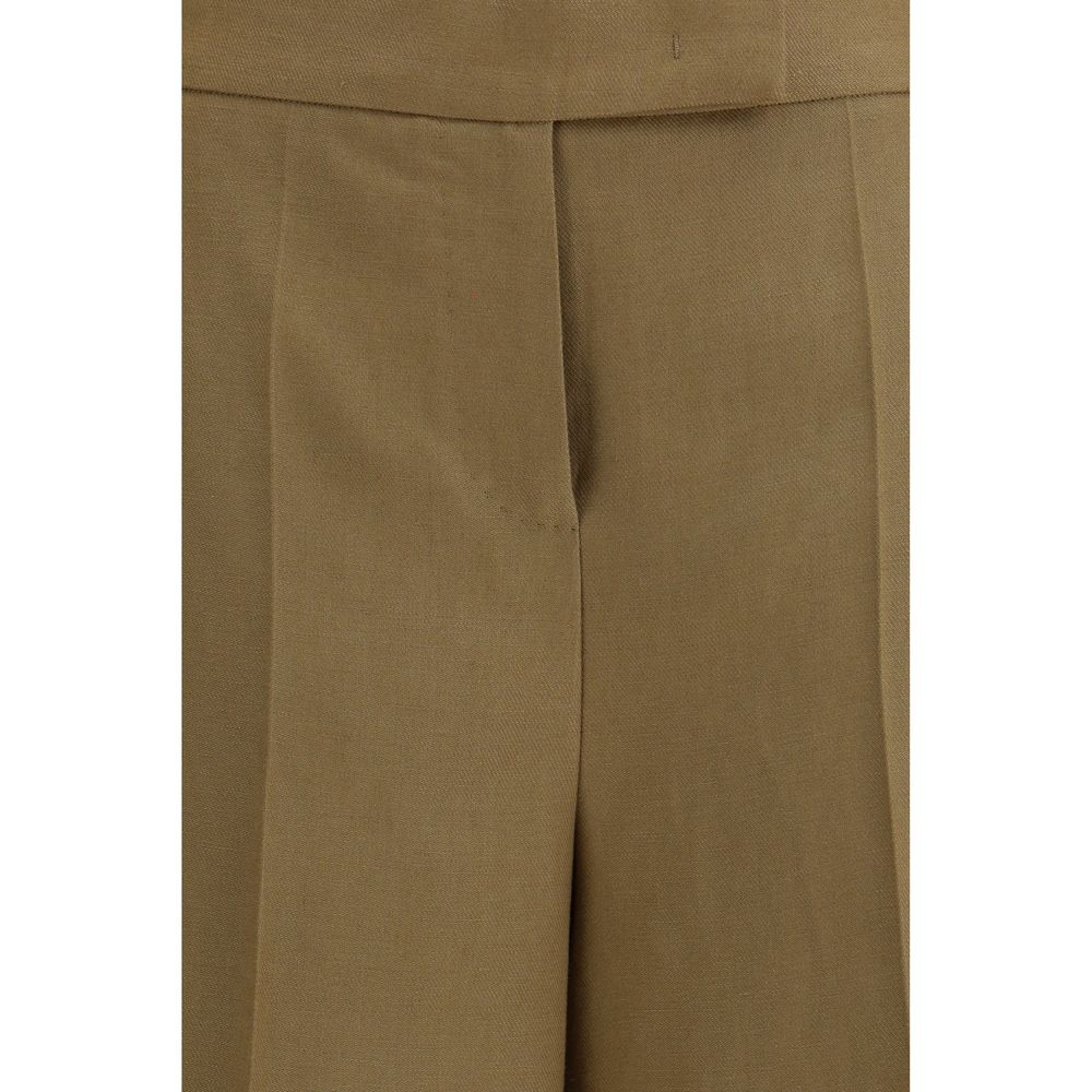 Max Mara Bicolor Linen Bermuda Shorts Max Mara
