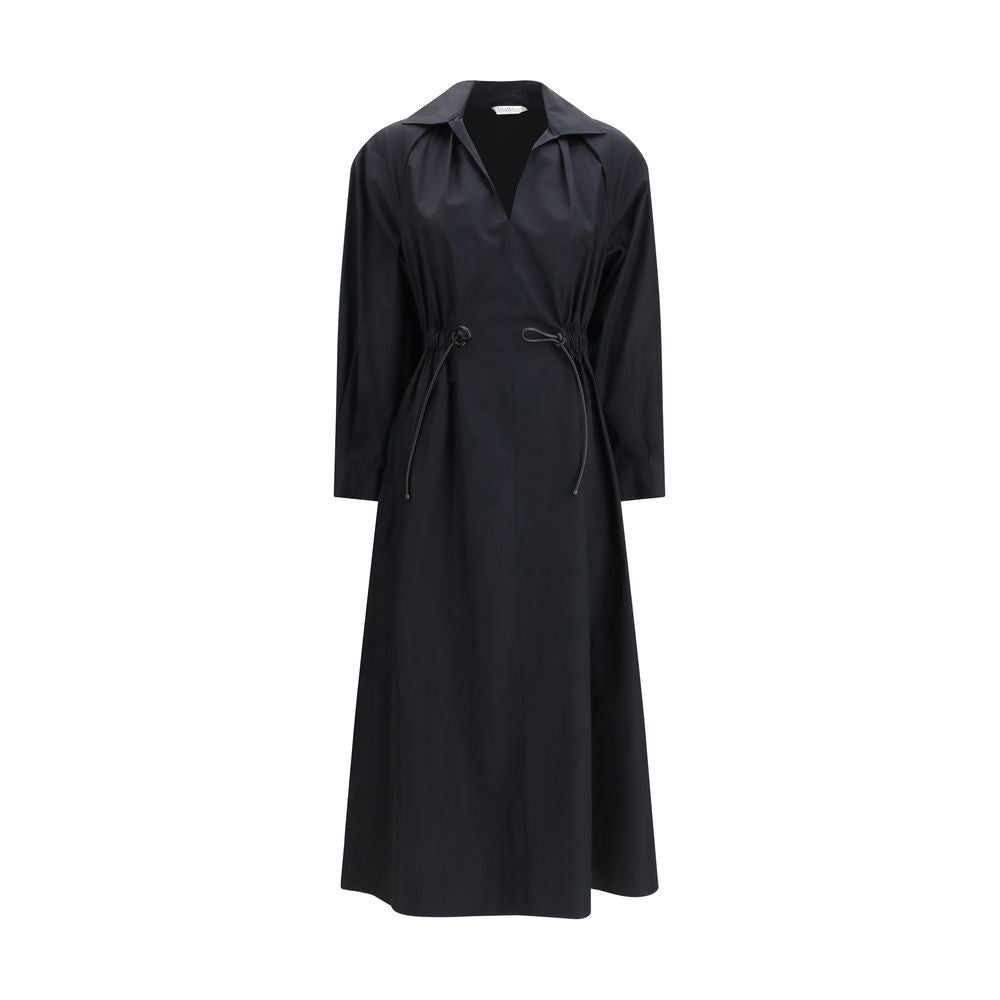 Max Mara Black Cotton Casual Dress Max Mara