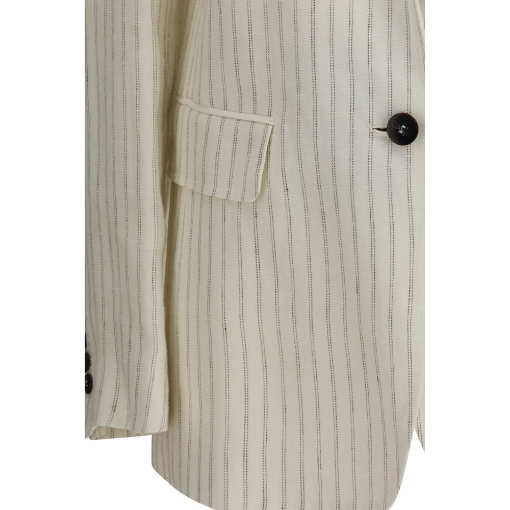 Max Mara Beige Linen Blazer Max Mara
