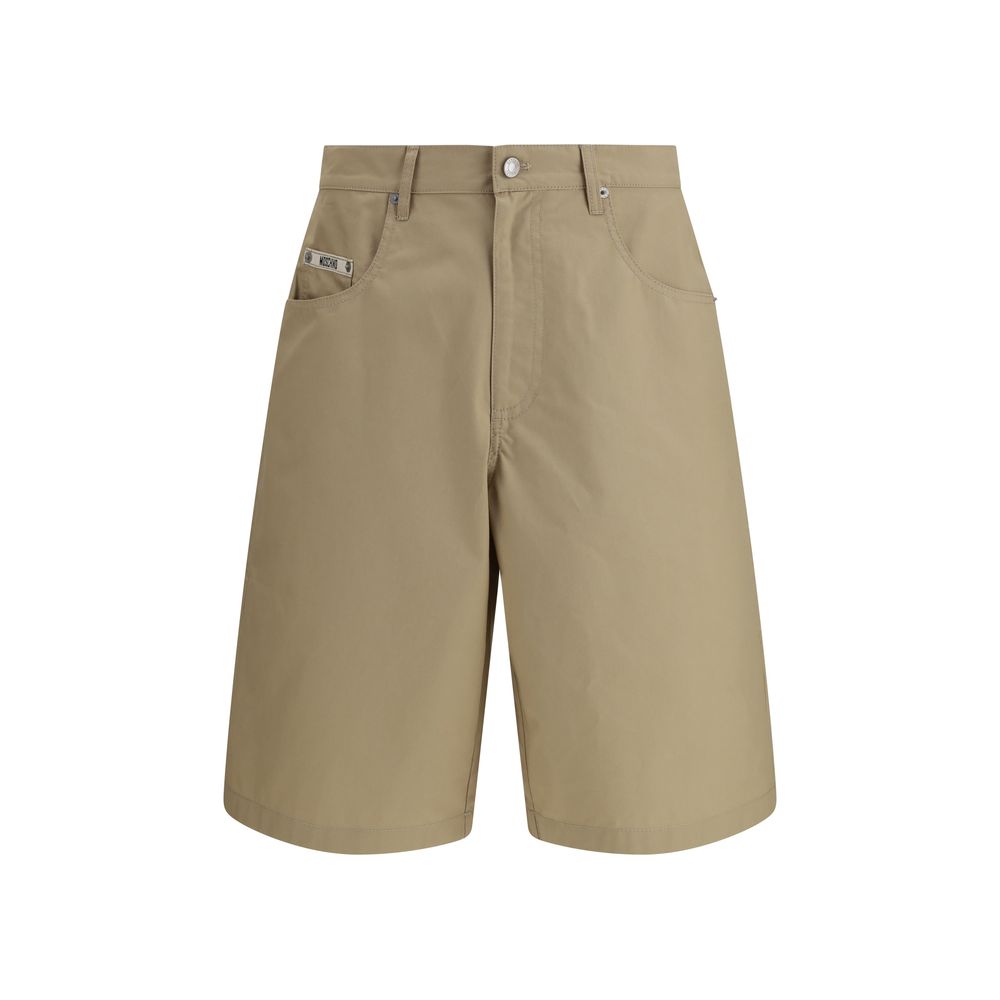 Moschino Beige Cotton Bermuda Shorts Moschino