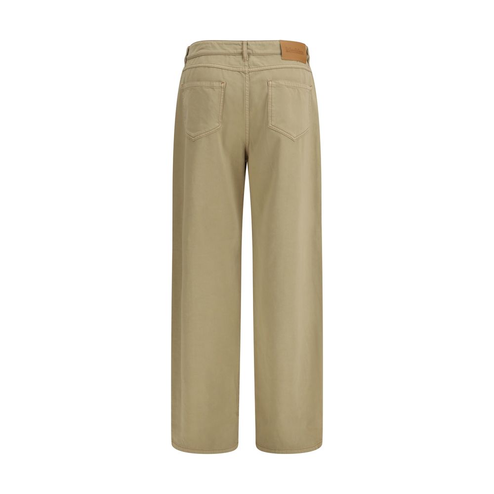 Max Mara Beige Cotton Casual Pants Max Mara