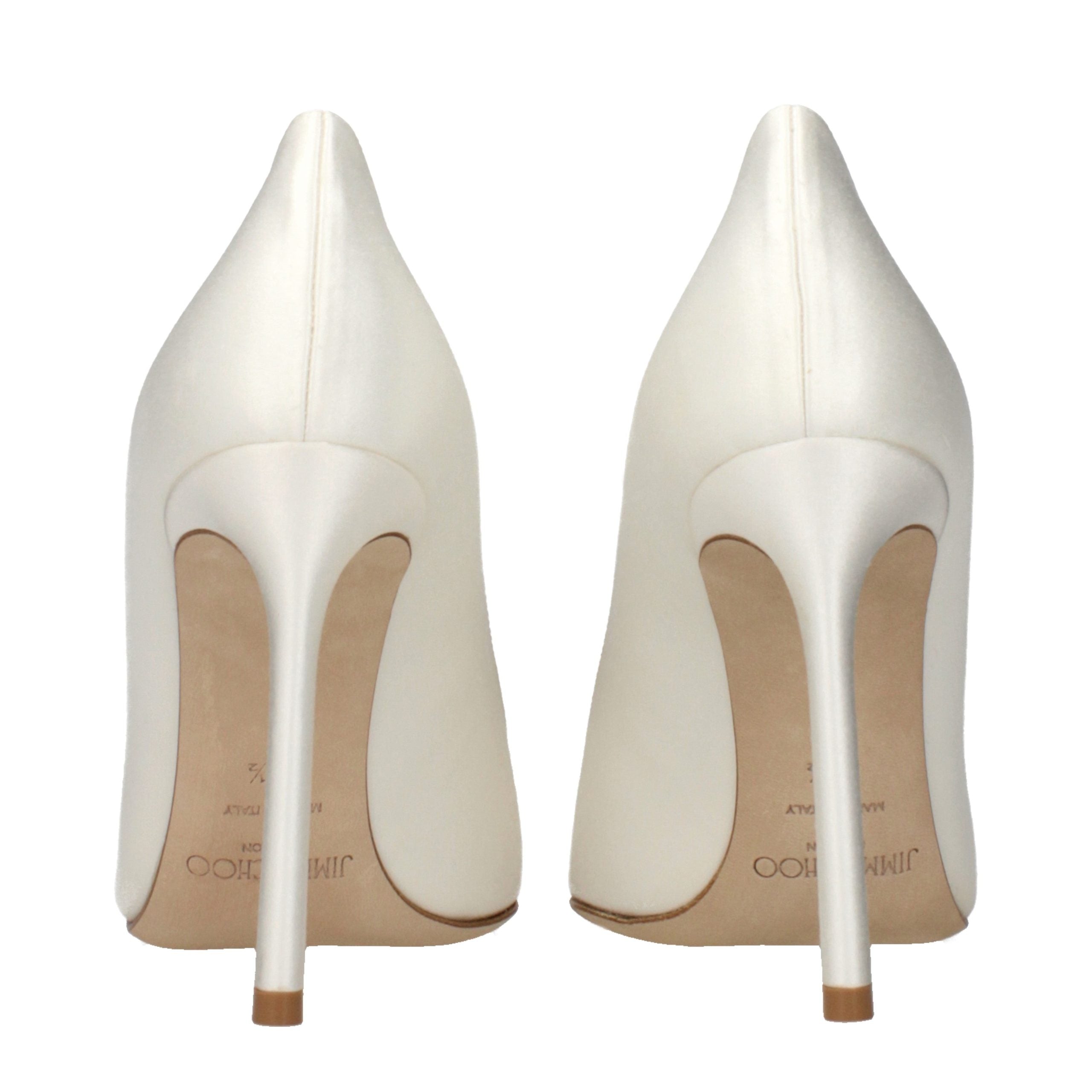 Jimmy Choo Beige Satin Platform Pumps Jimmy Choo