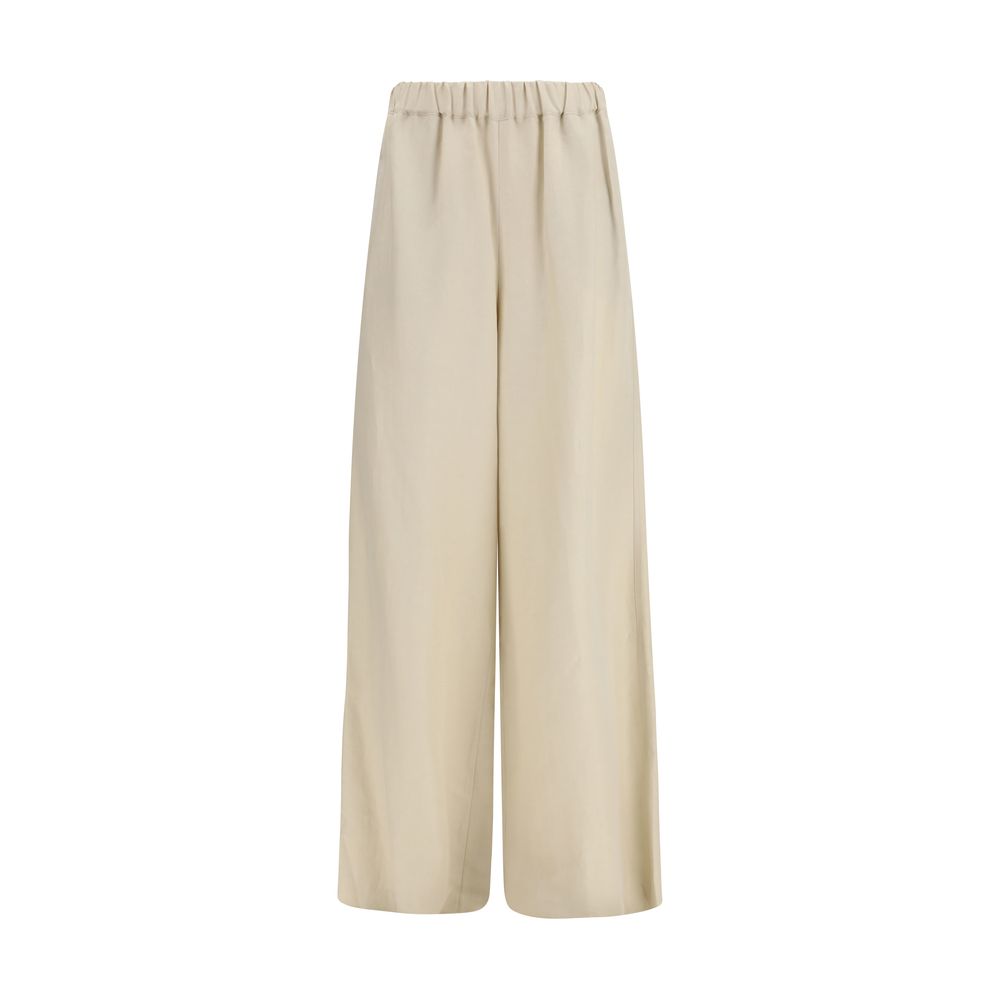 Max Mara Beige Linen Casual Pants Max Mara