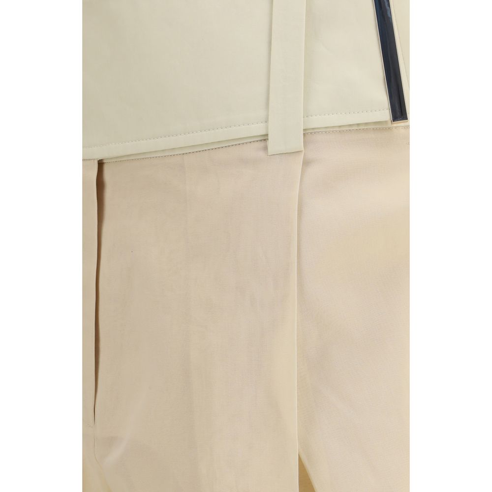 Max Mara Beige Cotton Casual Pants Max Mara