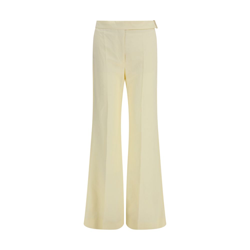 Max Mara Beige Viscose Flared Pants Max Mara