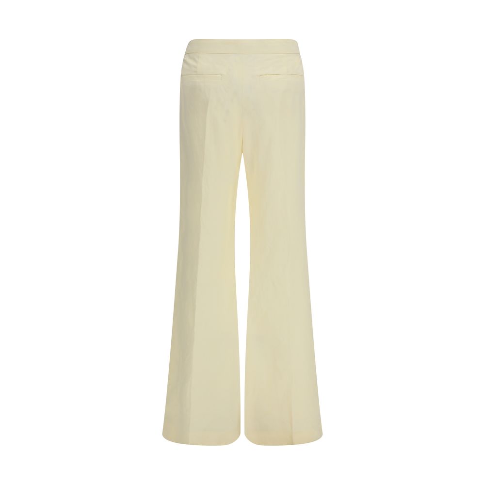 Max Mara Beige Viscose Flared Pants Max Mara