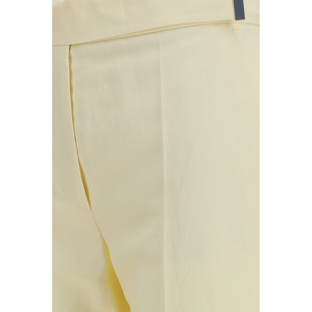 Max Mara Beige Viscose Flared Pants Max Mara