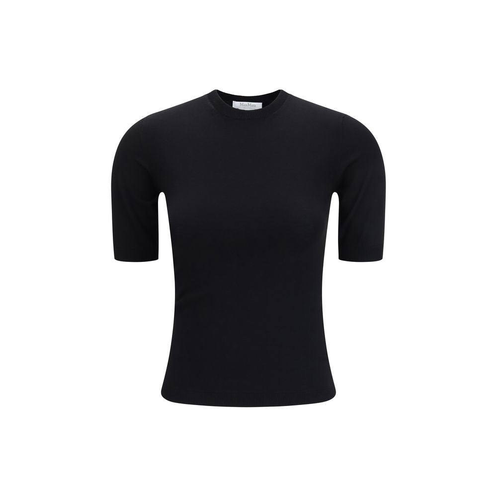 Max Mara Black Viscose T-Shirt Max Mara