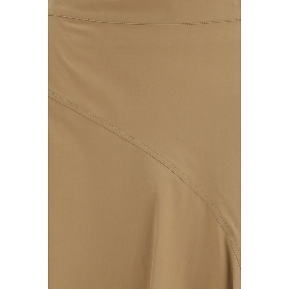 Max Mara Beige Cotton Midi Skirt Max Mara