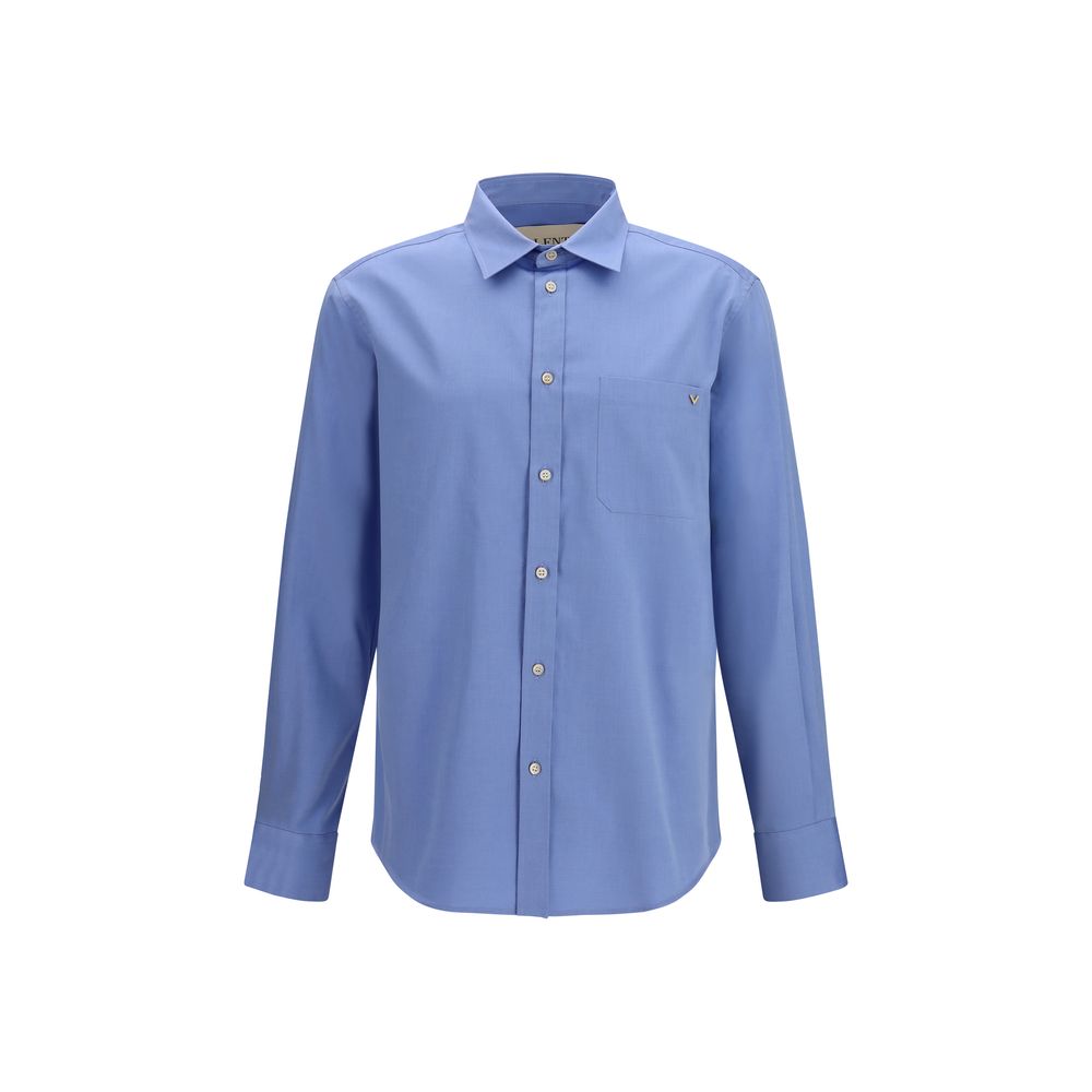 Valentino Blue Cotton Shirt Valentino