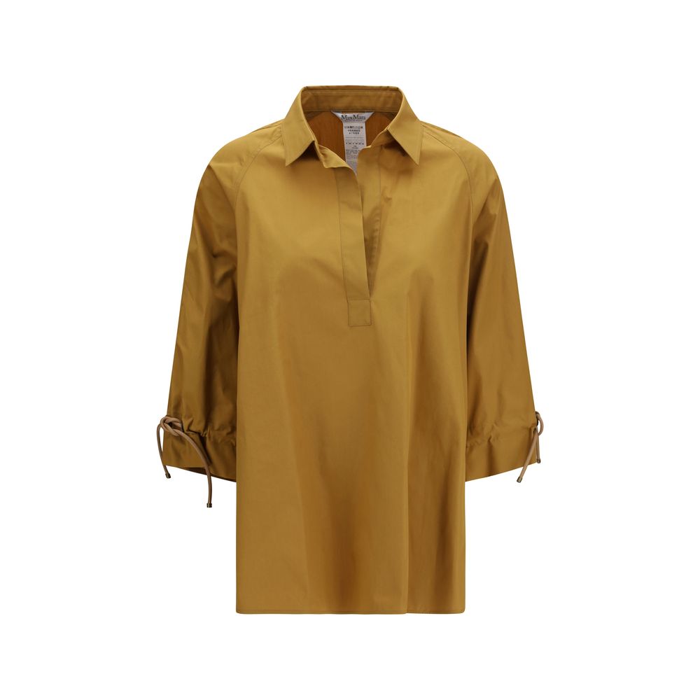 Max Mara Beige Cotton Shirt Max Mara