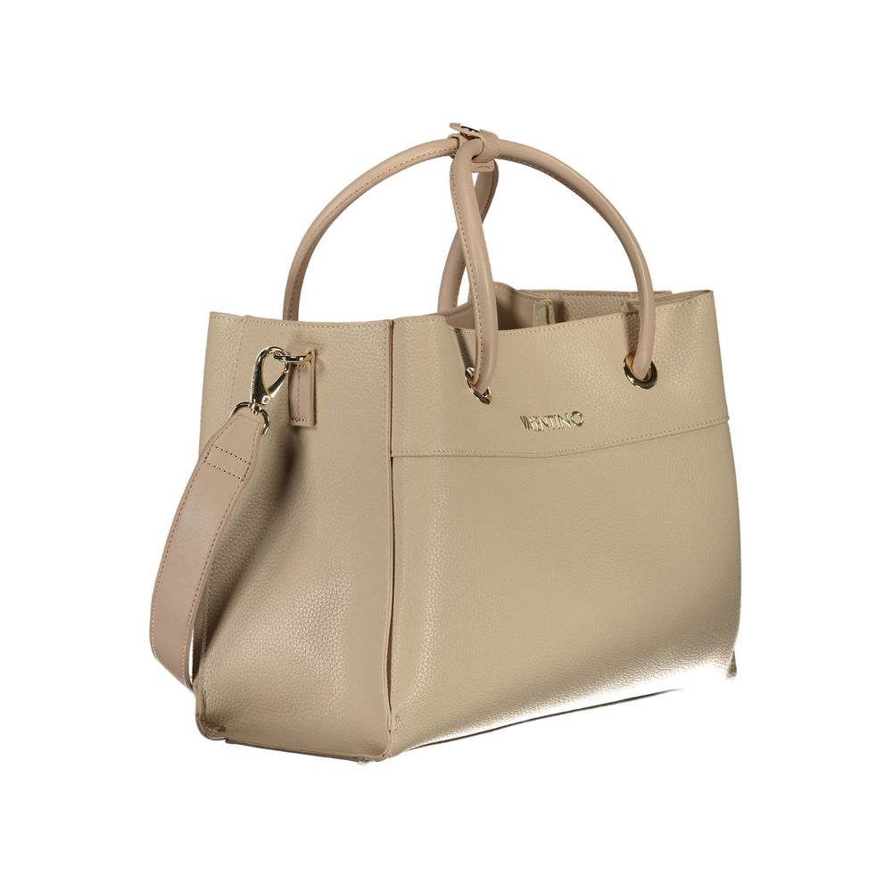 Mario Valentino Beige Polyurethane Women's Bag with Handles and Compartments Mario Valentino