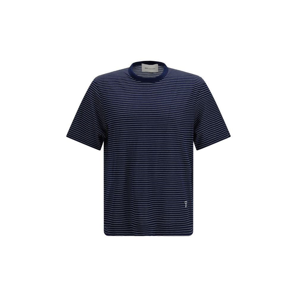 Ami Paris Blue Cotton T-Shirt Ami Paris
