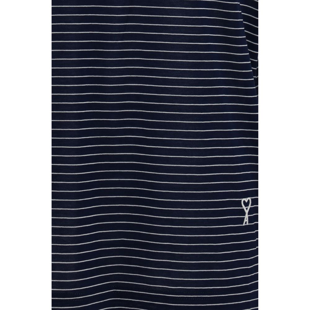 Ami Paris Blue Cotton T-Shirt Ami Paris