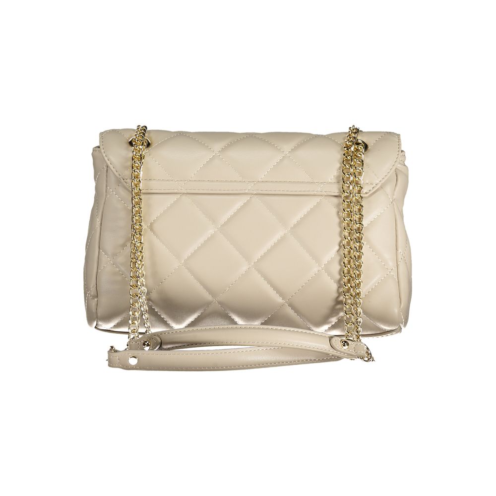 Valentino Beige Polyurethane Women's Bag with Chain Handles and Pockets Valentino