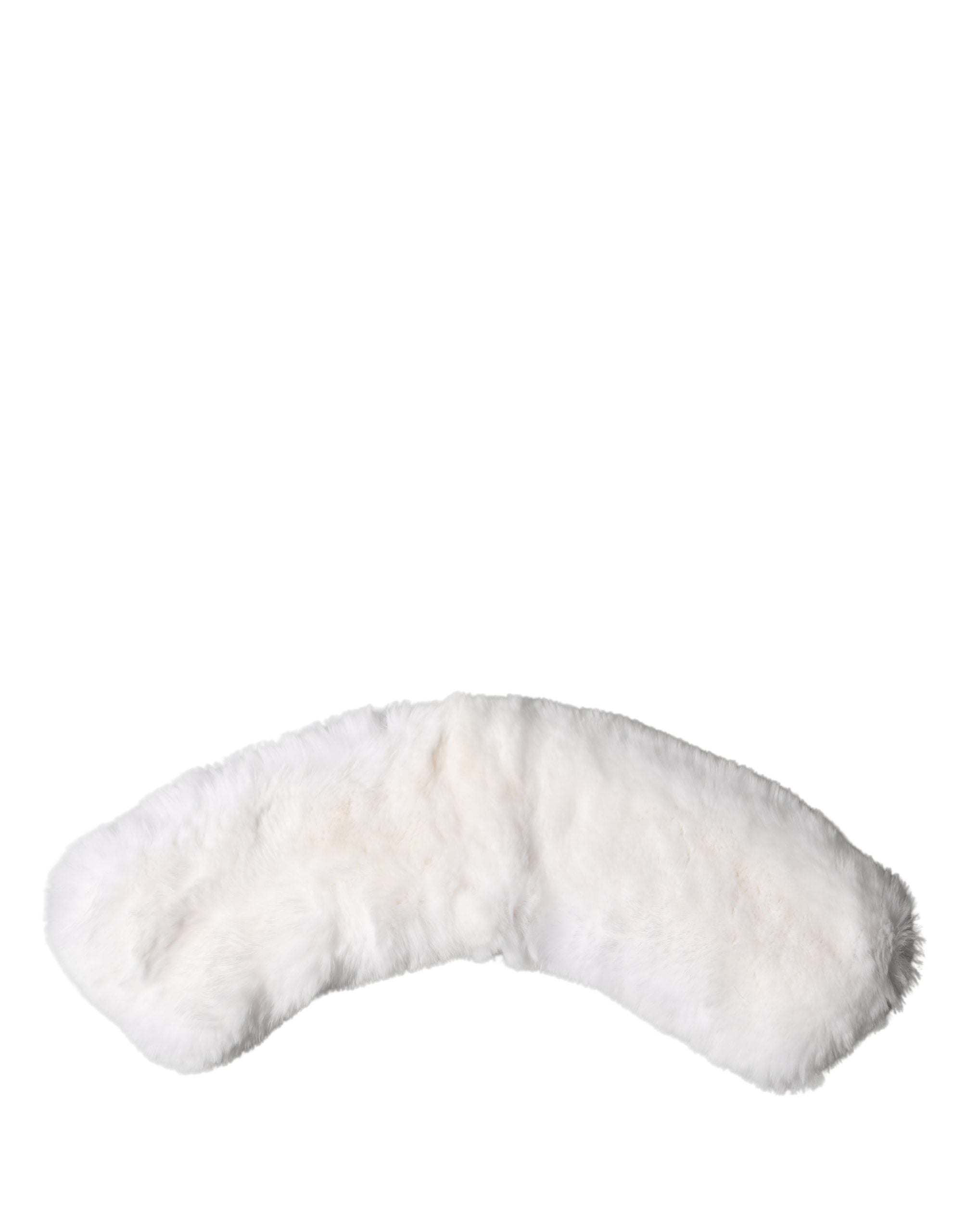 Dolce & Gabbana White Fur Shoulder Collar Wrap Shawl Scarf Dolce & Gabbana