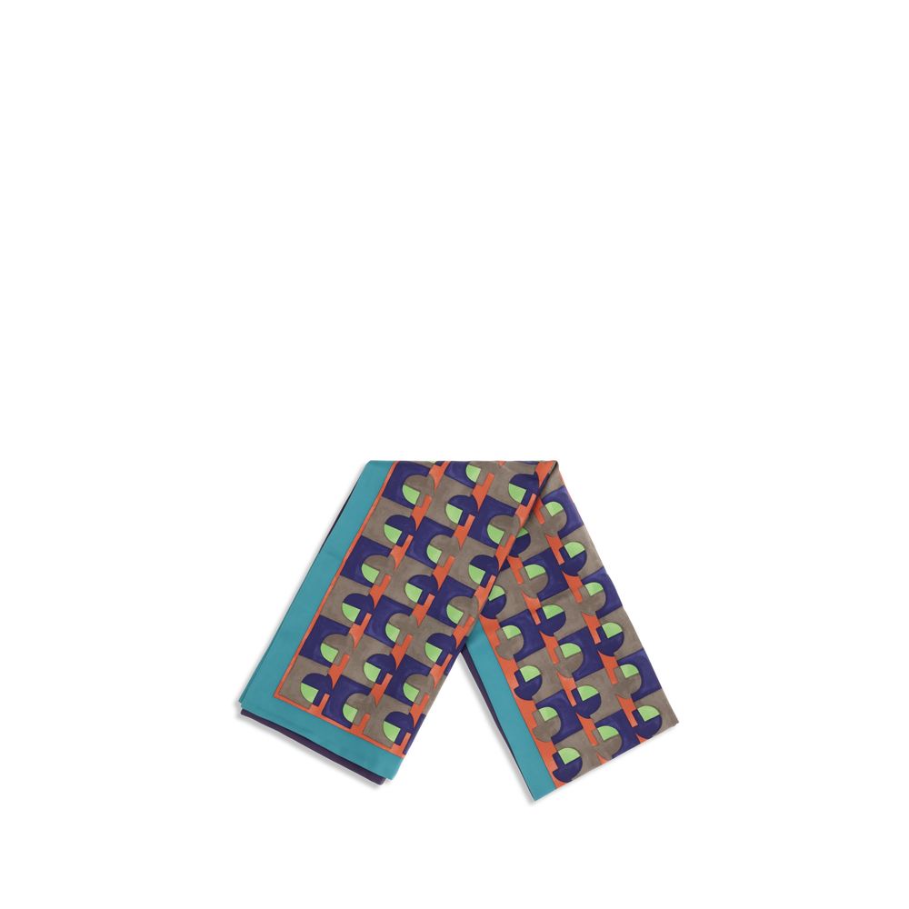 Miu Miu Multicolor Silk Scarf Miu Miu
