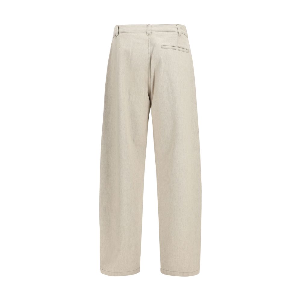 Jacquemus Beige Cotton Casual Pants Jacquemus
