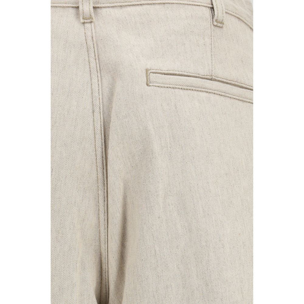 Jacquemus Beige Cotton Casual Pants Jacquemus