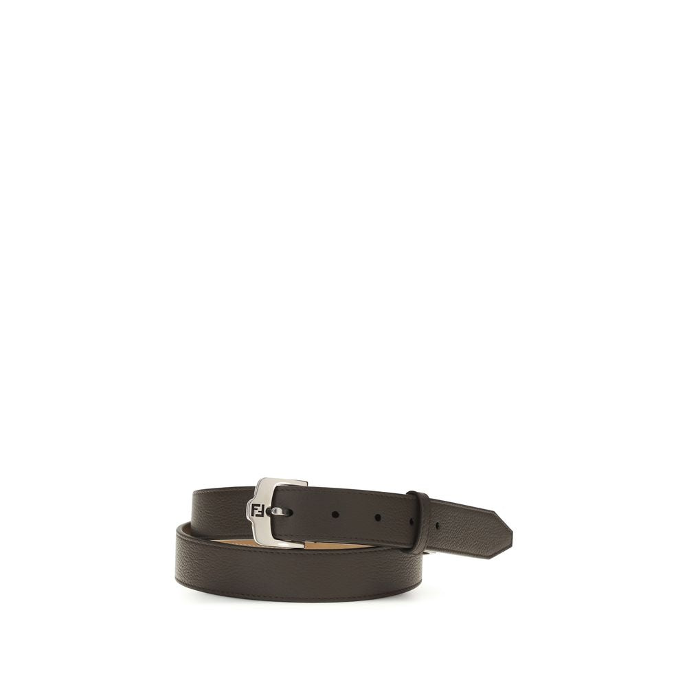 Fendi Brown Calf Leather Bos Taurus Regular Belt Fendi