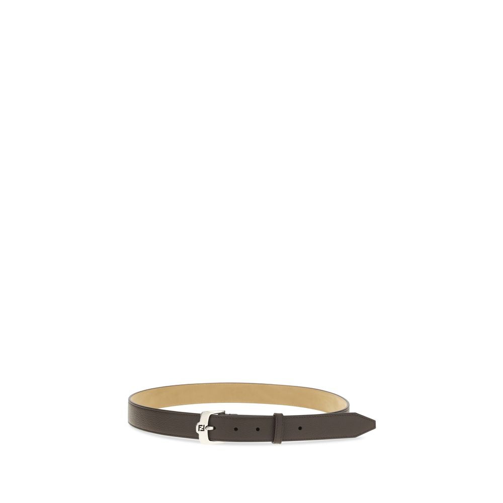 Fendi Brown Calf Leather Bos Taurus Regular Belt Fendi