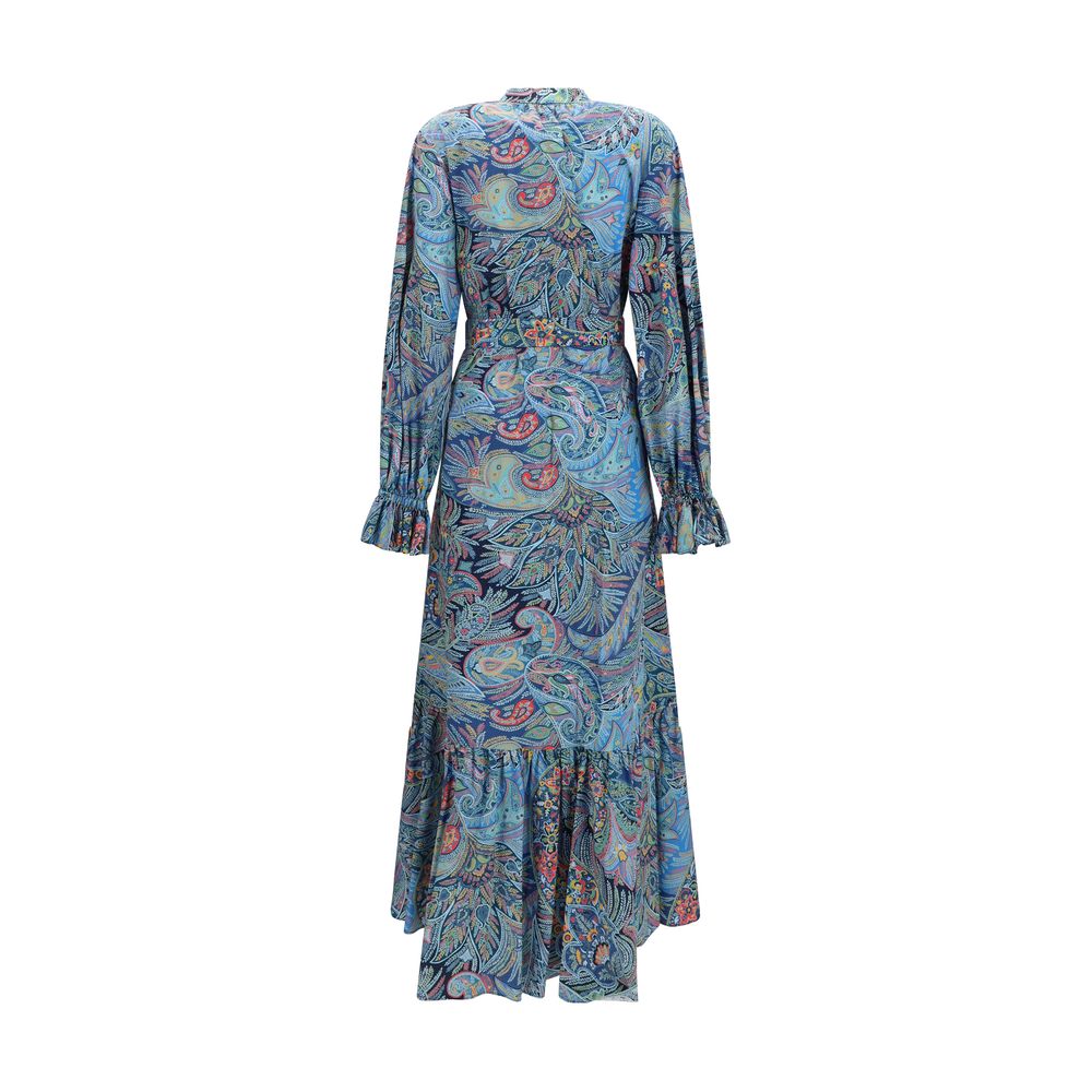 Etro Blue Cotton Casual Dress Etro